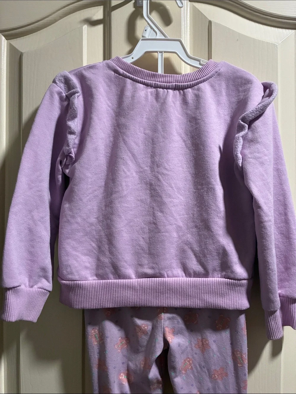 Girls' Lavender Holiday Gingerbread Pajama Set
